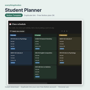 Student Planner - what's inside
