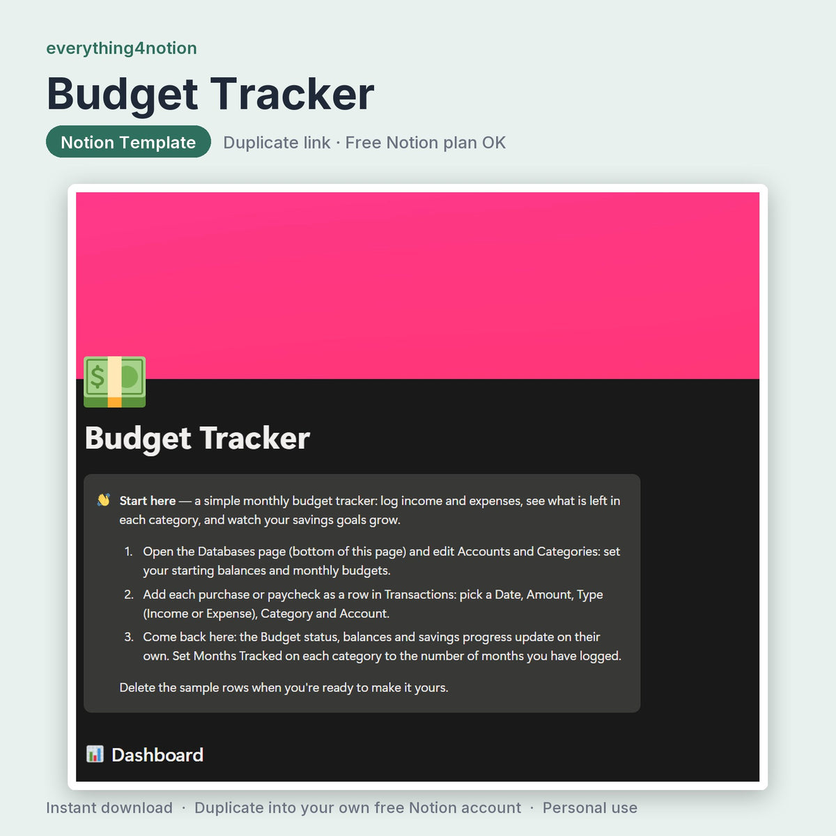 Budget Tracker - cover preview