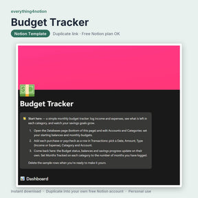 Budget Tracker - cover preview