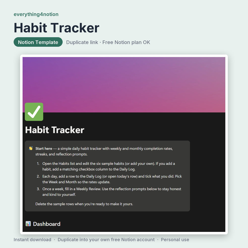 Habit Tracker - cover preview