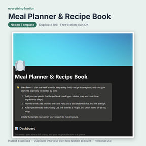 Meal Planner & Recipe Book - cover preview