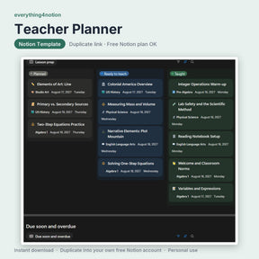 Teacher Planner - what's inside