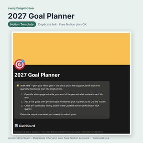 2027 Goal Planner - cover preview