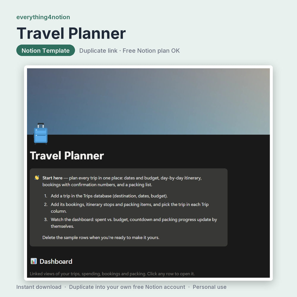 Travel Planner - cover preview