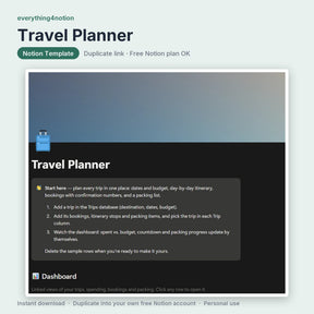 Travel Planner - cover preview