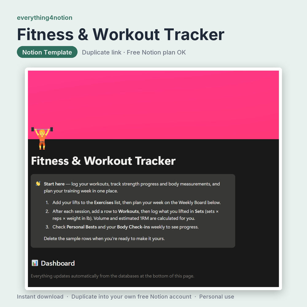 Fitness & Workout Tracker - cover preview