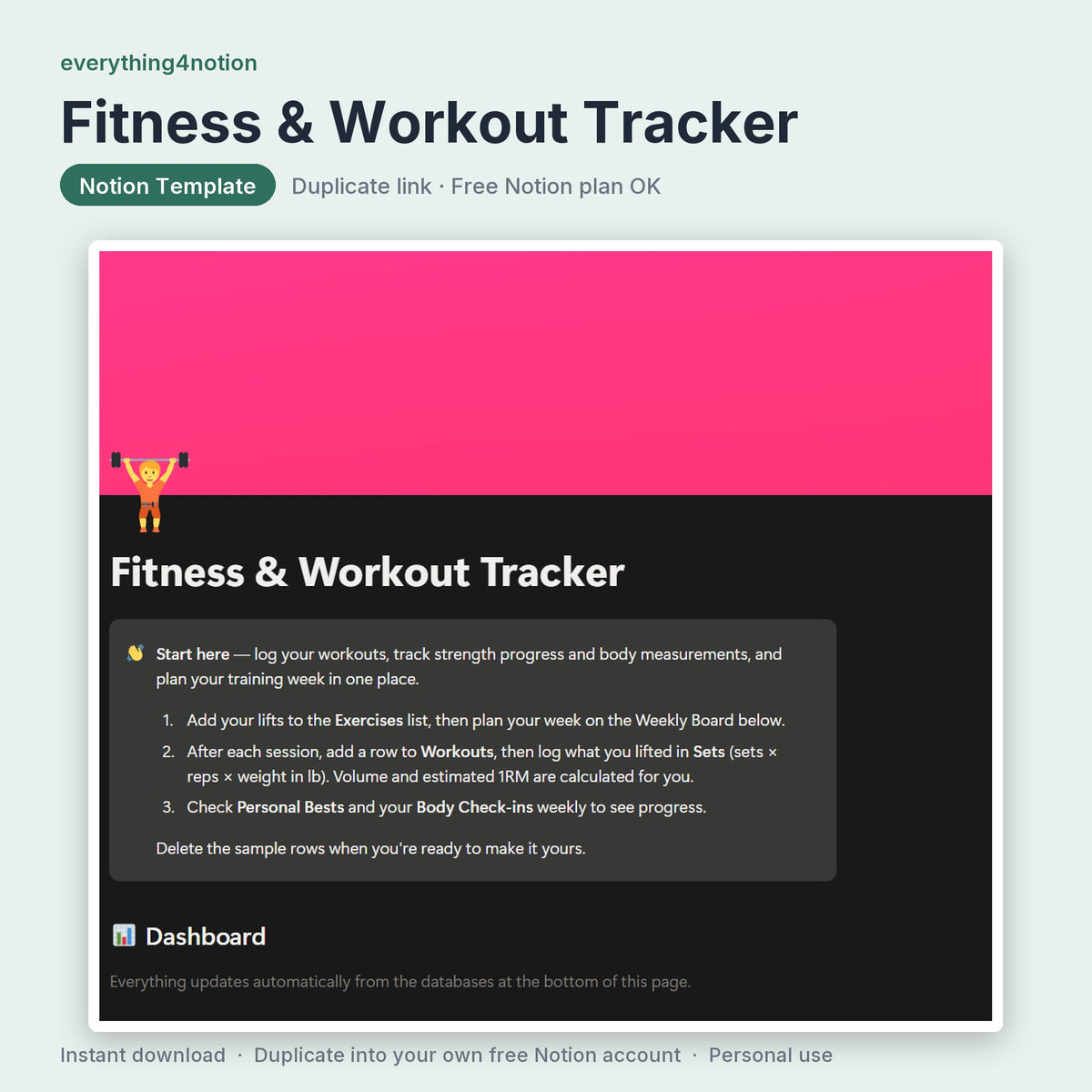 Fitness & Workout Tracker - cover preview