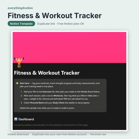 Fitness & Workout Tracker - cover preview
