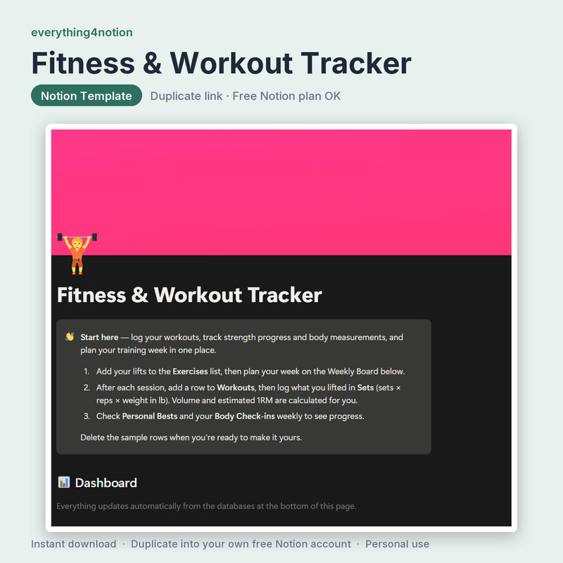 Fitness & Workout Tracker - cover preview