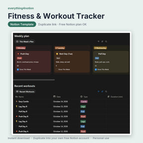 Fitness & Workout Tracker - what's inside