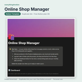 Online Shop Manager - cover preview
