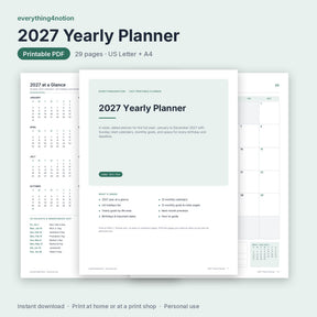 2027 Planner Printable – preview