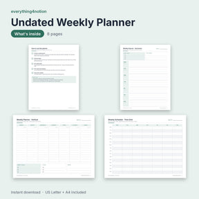 Weekly Planner Printable – inside the template