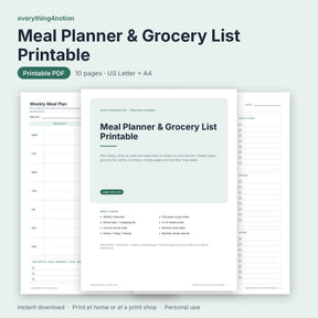 Meal Planner Printable – preview