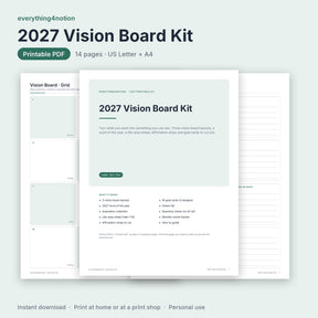 Vision Board Printable Kit 2027 - cover preview