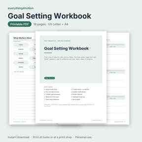 Goal Setting Workbook - cover preview