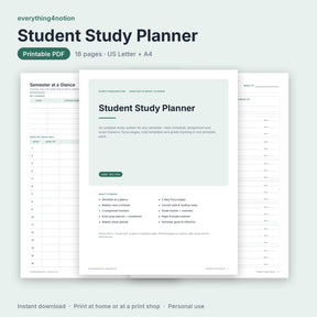 Student Study Planner - cover preview