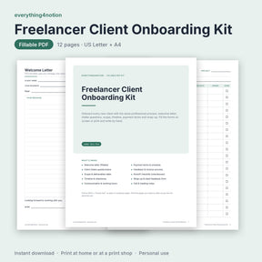 Freelancer Client Onboarding Kit - cover preview