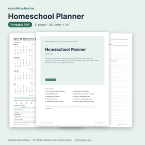 Homeschool Planner - cover preview