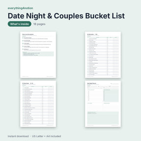 Date Night & Couples Bucket List - what's inside