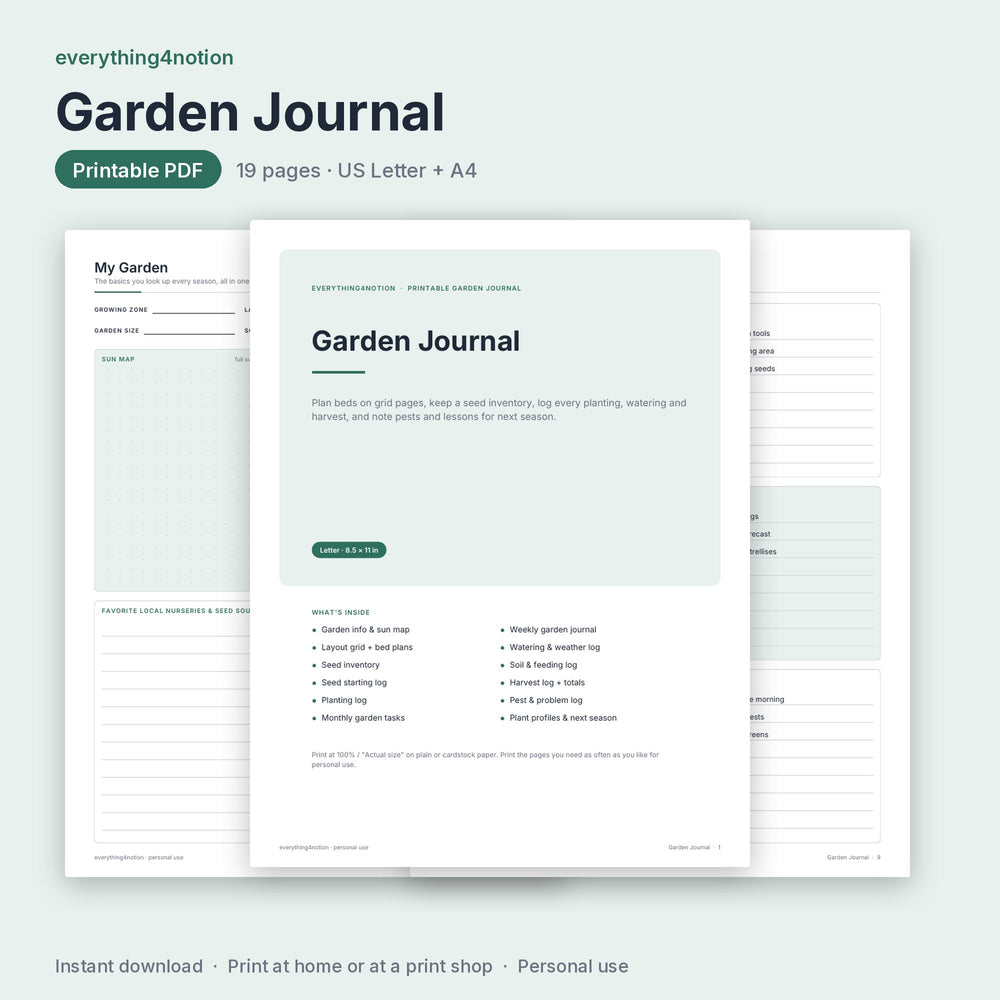 Garden Journal - cover preview