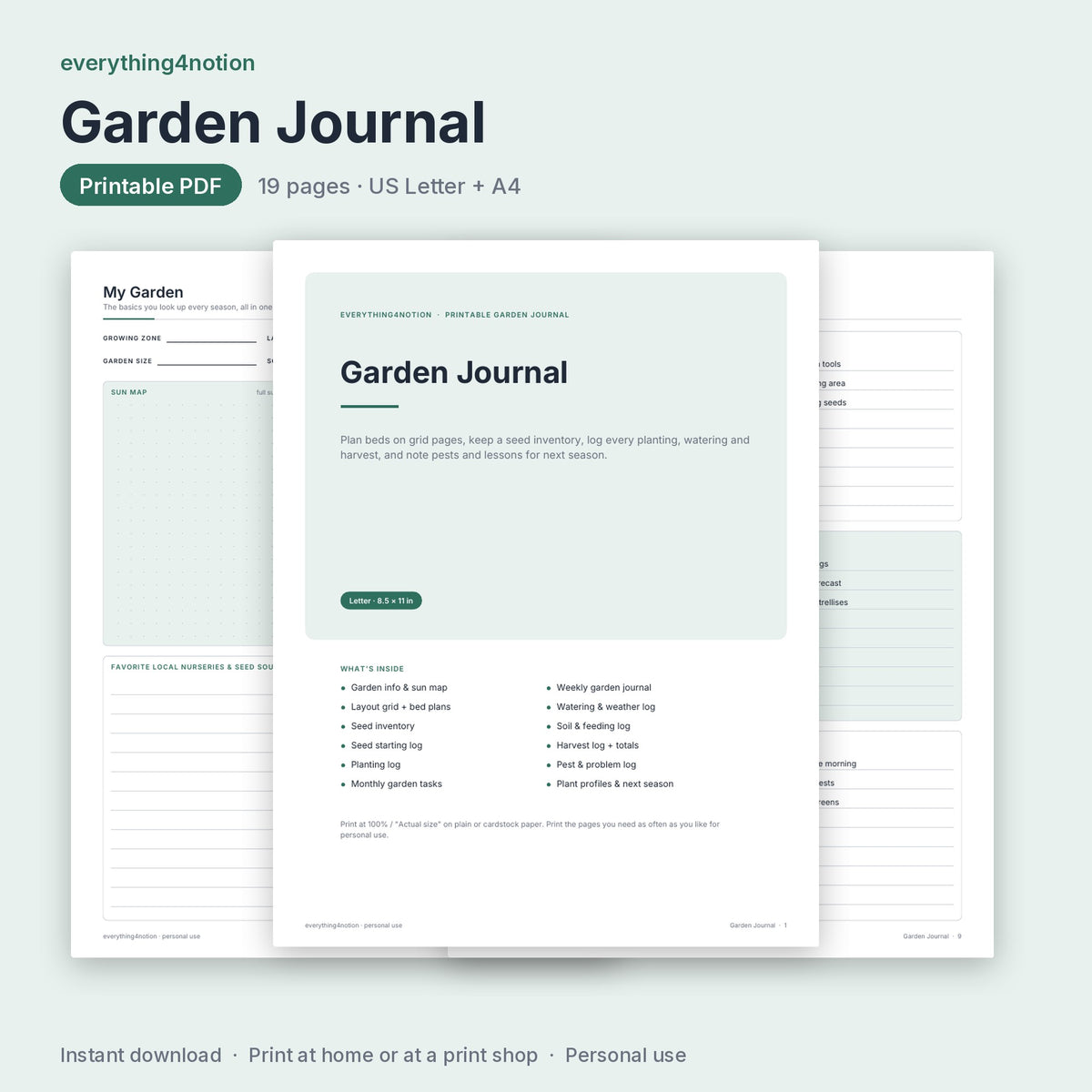 Garden Journal - cover preview