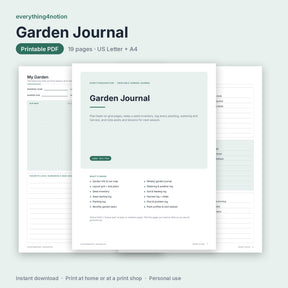 Garden Journal - cover preview
