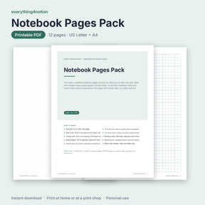 Notebook Pages Pack - cover preview