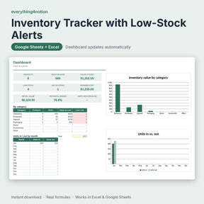 Inventory Spreadsheet – preview