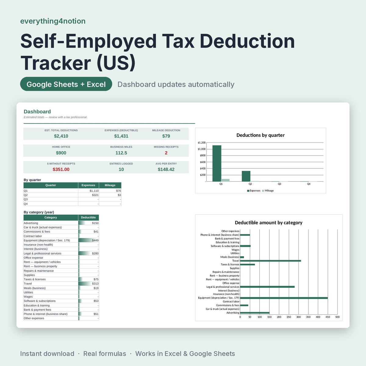 Tax Deduction Tracker – preview