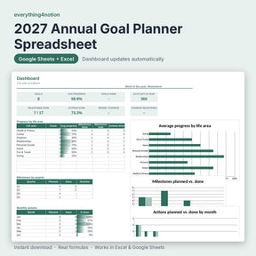 2027 Planner Spreadsheet – preview