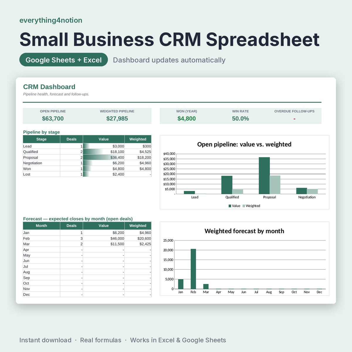CRM Spreadsheet – preview