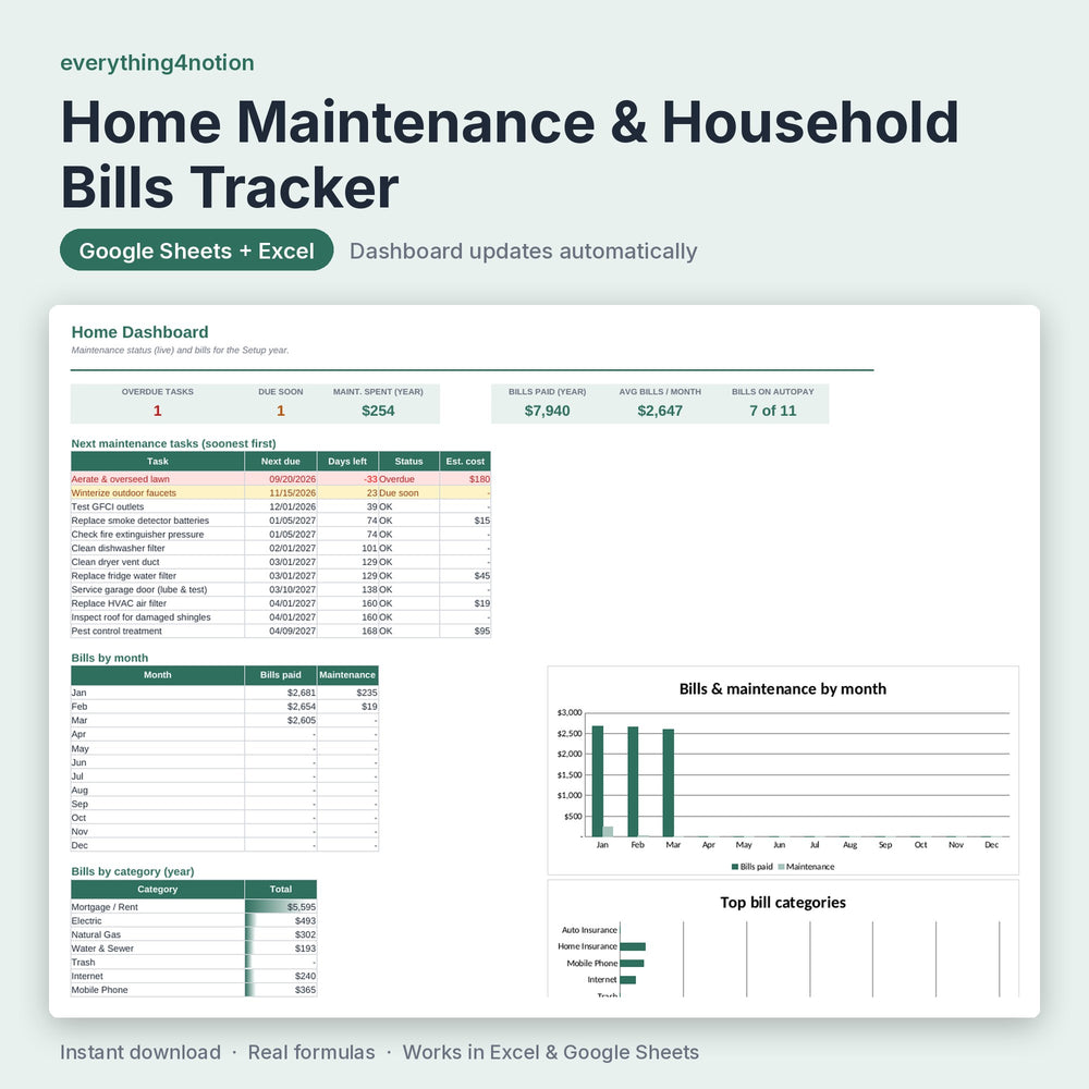 Home Maintenance Tracker – preview