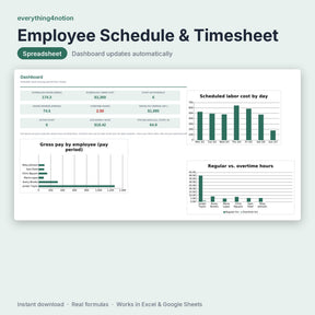 Employee Schedule & Timesheet - cover preview