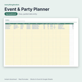 Event & Party Planner - what's inside